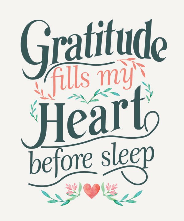 Gratitude Fills My Heart Before Sleep – Wall Art